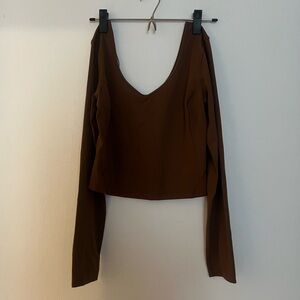 Lululemon Align long Sleeve cropped shirt brown